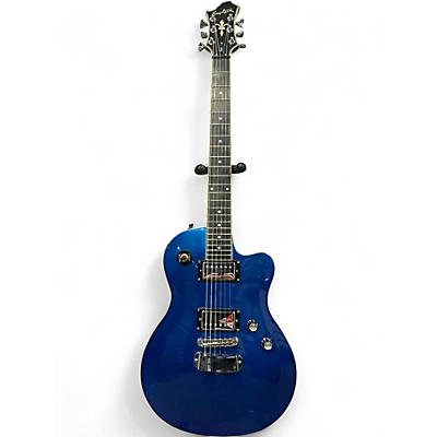 Used Hagstrom D2H Blue Solid Body Electric Guitar