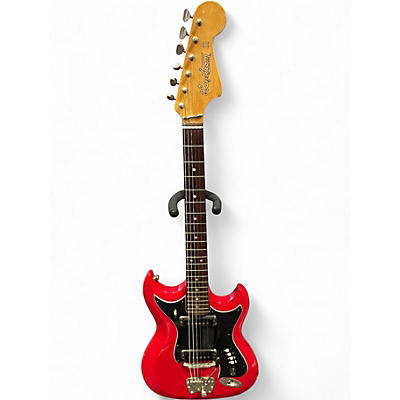 Used Hagstrom HII-B Candy Apple Red Solid Body Electric Guitar