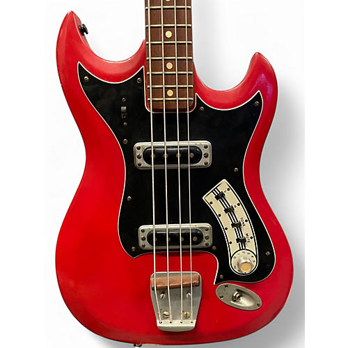 Used Hagstrom HII-B Red Electric Bass Guitar Red