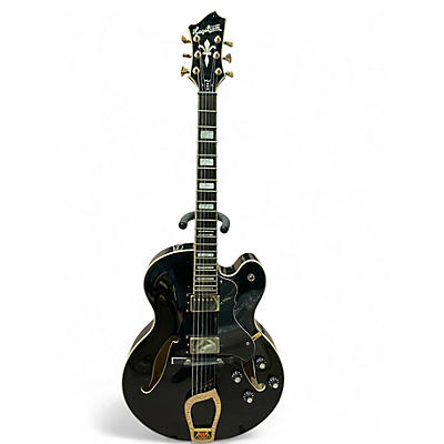 Used Hagstrom HJ500 Black Hollow Body Electric Guitar