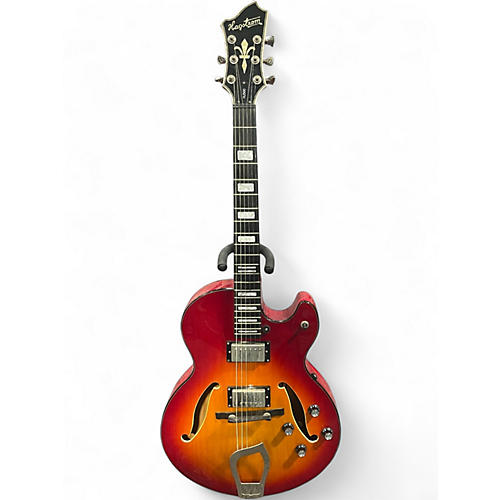 Used Hagstrom HJ500 Cherry Sunburst Hollow Body Electric Guitar Cherry Sunburst