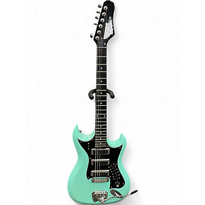 Used Hagstrom III Retroscape  Seafoam Green Solid Body Electric Guitar