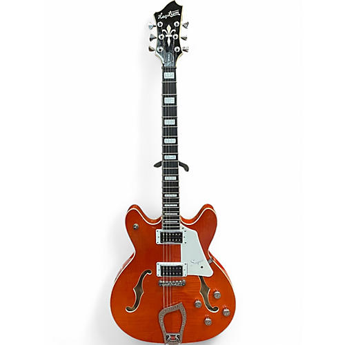 Used Hagstrom SUPER VIKING Orange Hollow Body Electric Guitar Orange