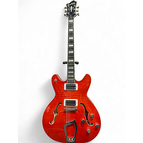 Used Hagstrom SUPER VIKING Orange Hollow Body Electric Guitar Orange