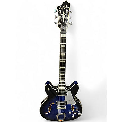 Hagstrom Used Hagstrom SUPER VIKING Trans Blue Hollow Body Electric Guitar