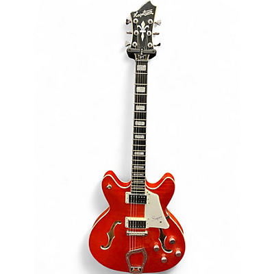 Used Hagstrom SUVIK-MDE Super Viking Mandarin Flame Hollow Body Electric Guitar