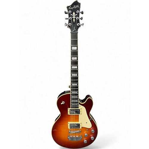 Used Hagstrom Super Swede Amber Sunburst Solid Body Electric Guitar Amber Sunburst