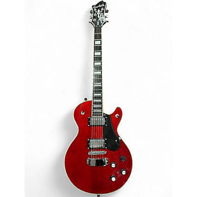 Used Hagstrom Super Swede Red Solid Body Electric Guitar