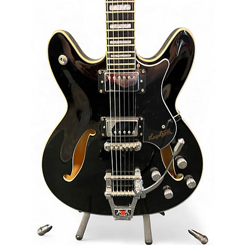 Used Hagstrom Tremar Viking Deluxe Black Solid Body Electric Guitar Black