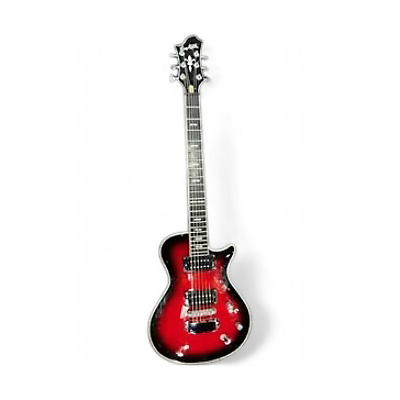 Used Hagstrom Ultra Swede Crimson Red Burst Solid Body Electric Guitar