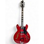 Used Hagstrom VIDLX12 VIKING DELUXE Cherry Hollow Body Electric Guitar Cherry