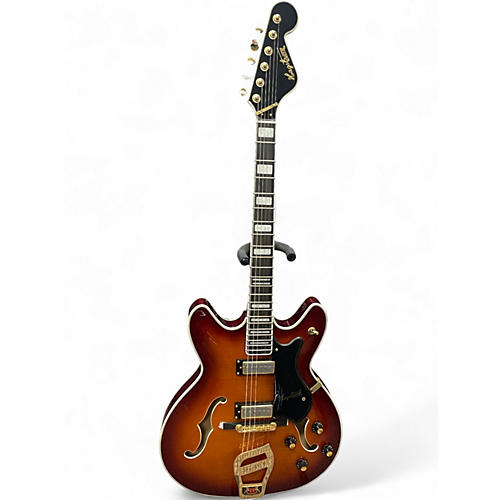 Used Hagstrom VIKING 2 Vintage Sunburst Hollow Body Electric Guitar Vintage Sunburst