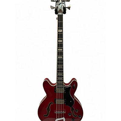 Used Hagstrom VIKING Cherry Electric Bass Guitar