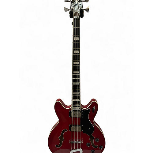 Used Hagstrom VIKING Cherry Electric Bass Guitar Cherry