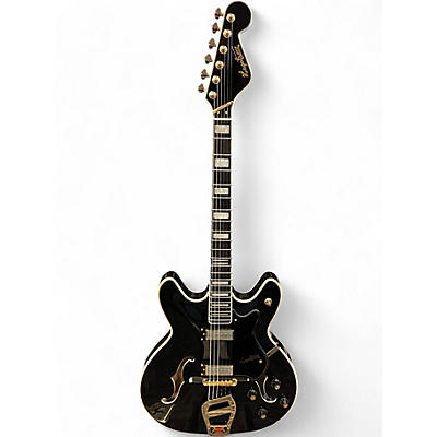 Used Hagstrom VIKING II Black and Gold Hollow Body Electric Guitar