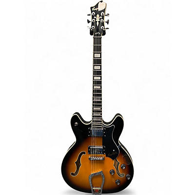 Used Hagstrom VIKING Vintage Sunburst Hollow Body Electric Guitar