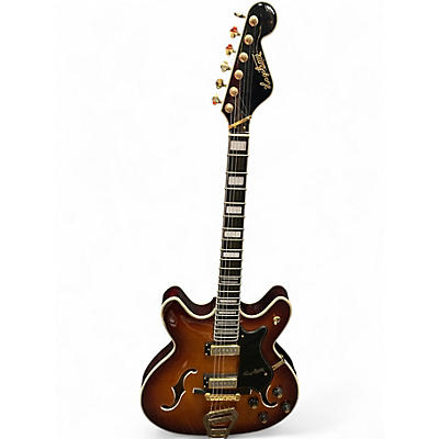 Used Hagstrom Viking 2 Tone Sunburst Hollow Body Electric Guitar