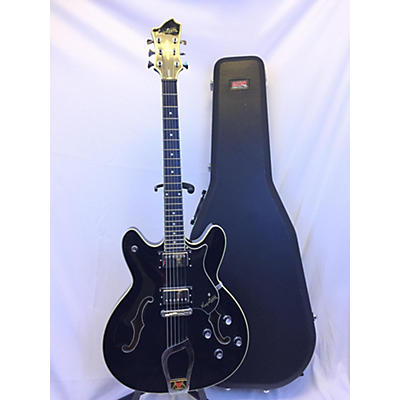 Hagstrom Used Hagstrom Viking Black Hollow Body Electric Guitar