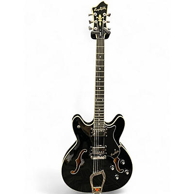 Used Hagstrom Viking Black Hollow Body Electric Guitar