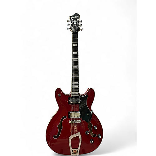 Used Hagstrom Viking Cherry Hollow Body Electric Guitar Cherry