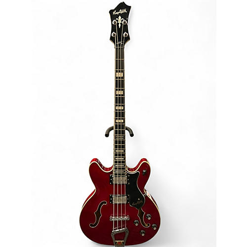 Used Hagstrom Viking Cherry Red Electric Bass Guitar Cherry Red