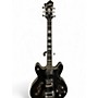 Used Hagstrom Viking Deluxe Black Hollow Body Electric Guitar Black