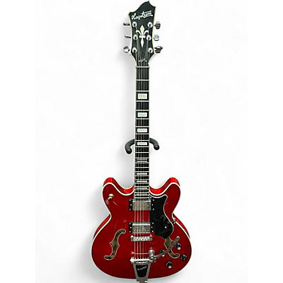 Used Hagstrom Viking Deluxe Cherry Hollow Body Electric Guitar