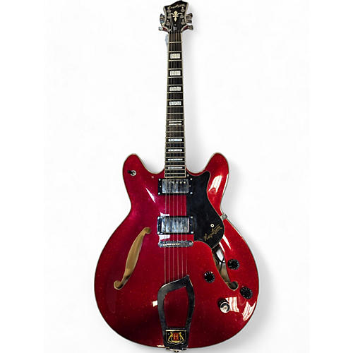 Hagstrom Used Hagstrom Viking Deluxe Cherry Sparkle Hollow Body Electric Guitar Cherry Sparkle