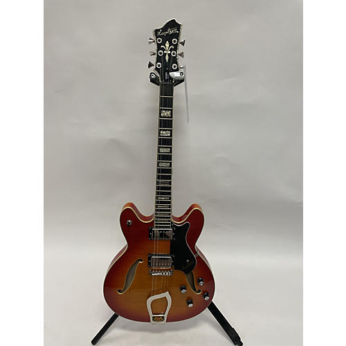 Hagstrom Used Hagstrom Viking Deluxe Cherry Sunburst Hollow Body Electric Guitar Cherry Sunburst