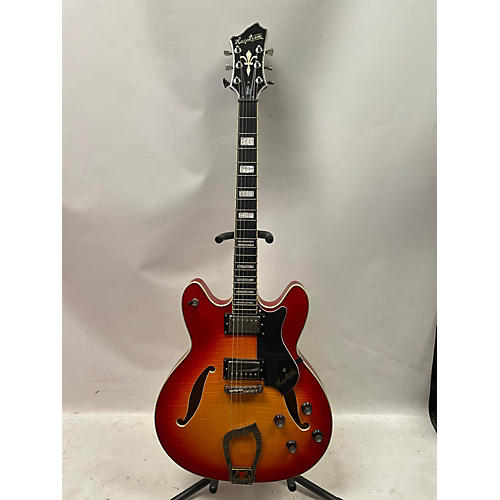 Hagstrom Used Hagstrom Viking Deluxe Cherry Sunburst Hollow Body Electric Guitar Cherry Sunburst