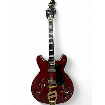 Used Hagstrom  Viking Deluxe Dakota Red Hollow Body Electric Guitar