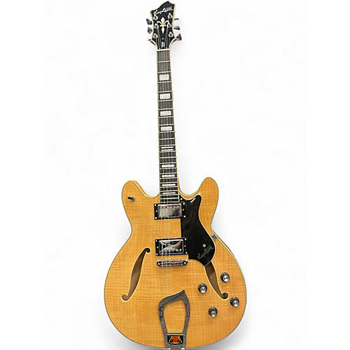 Used Hagstrom Viking Deluxe Natural Hollow Body Electric Guitar Natural