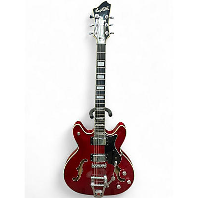 Used Hagstrom Viking Deluxe Red Hollow Body Electric Guitar