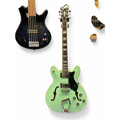 Used Hagstrom Viking Deluxe Sky Blue Hollow Body Electric Guitar Sky Blue