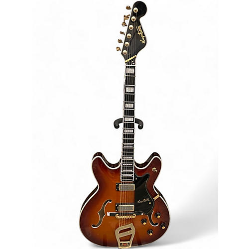 Hagstrom Used Hagstrom Viking Deluxe Vintage Sunburst Hollow Body Electric Guitar Vintage Sunburst