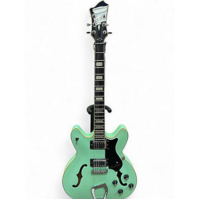 Used Hagstrom Viking Limited-Edition Aged Sky Blue Hollow Body Electric Guitar
