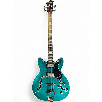 Used Hagstrom Viking Ocean Turquoise Electric Bass Guitar