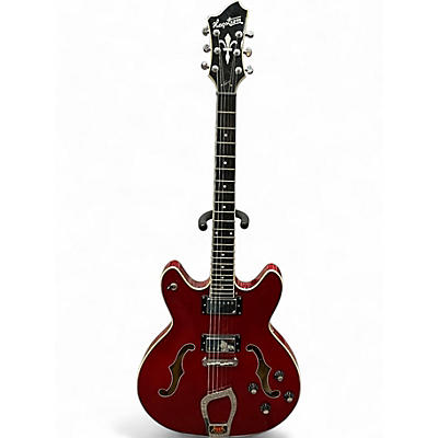 Used Hagstrom Viking P Cherry Hollow Body Electric Guitar