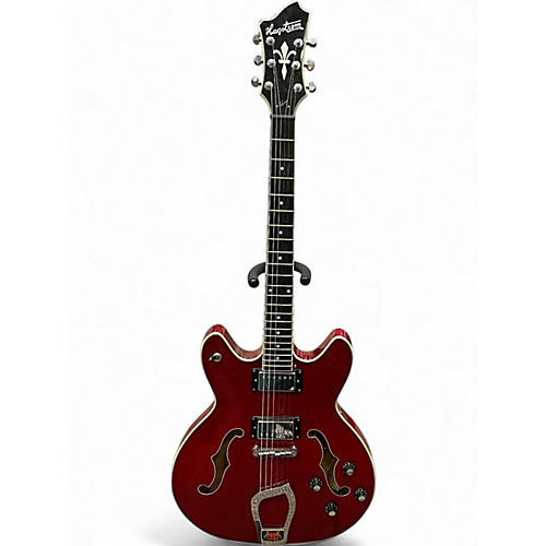 Used Hagstrom Viking P Cherry Hollow Body Electric Guitar Cherry