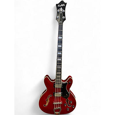 Used Hagstrom Viking Red Electric Bass Guitar