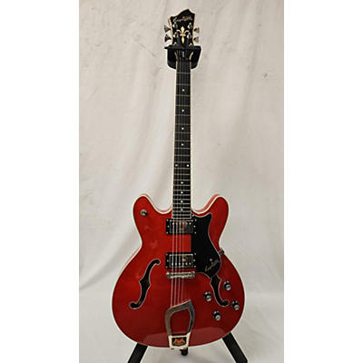 Used Hagstrom Viking Red Hollow Body Electric Guitar