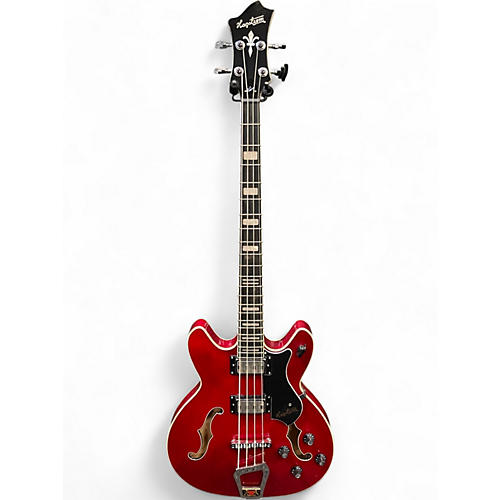 Used Hagstrom Viking Short Scale Cherry Electric Bass Guitar Cherry