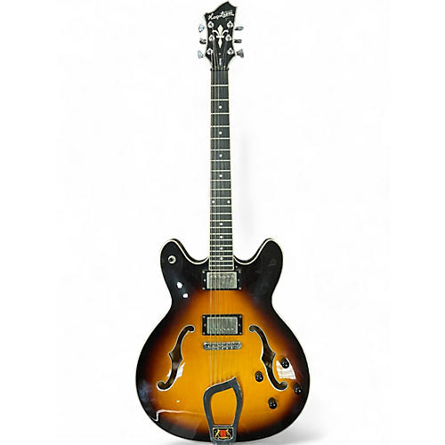 Used Hagstrom Viking Sunburst Hollow Body Electric Guitar Sunburst