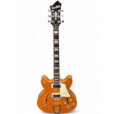 Used Hagstrom super viking Natural Hollow Body Electric Guitar