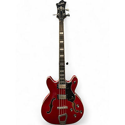 Used Hagstrom viking bass cherry red Electric Bass Guitar
