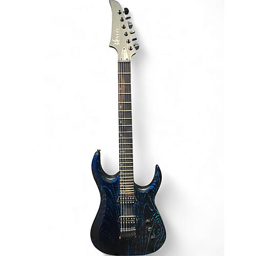 Used Halo MERUS 6 Blue to Black Fade Solid Body Electric Guitar Blue to Black Fade