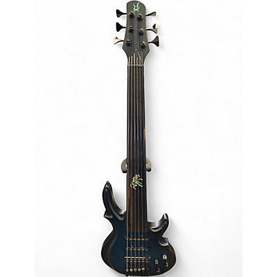 Used Halo Seraphim 6  Trans Blue Electric Bass Guitar