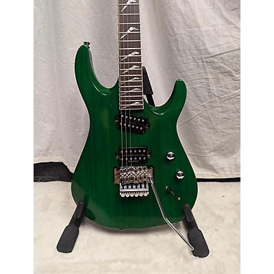 Used Hamer DIABLO TRANSPARENT GREEN Solid Body Electric Guitar