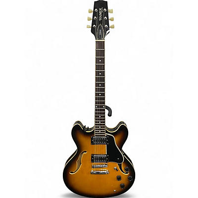 Used Hamer ECHOTONE 2 Color Sunburst Hollow Body Electric Guitar