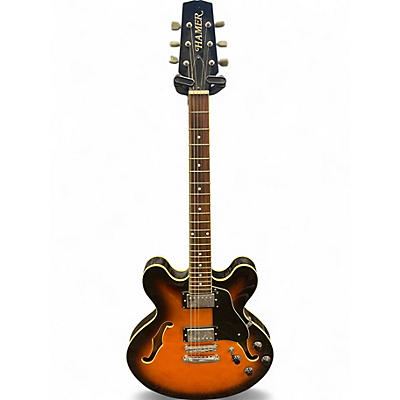 Used Hamer ECHOTONE 335 2 Color Sunburst Hollow Body Electric Guitar